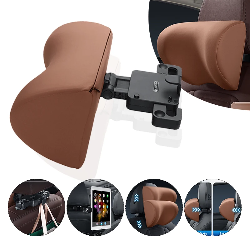 Memory Cotton Car Seat Headrest Mechanically Adjustable Auto Seat Neck Protectors Relieve Head Pain Car Interior Cervical Pillow