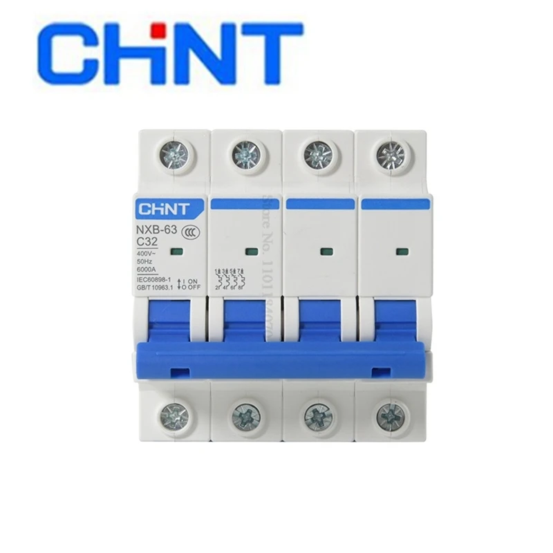 

CHINT NXB-63 4P C 1A 2A 3A 6A 10A 16A 20A 25A 32A 40A 63A миниатюрный автоматический выключатель MCB DZ47, бытовой предохранитель