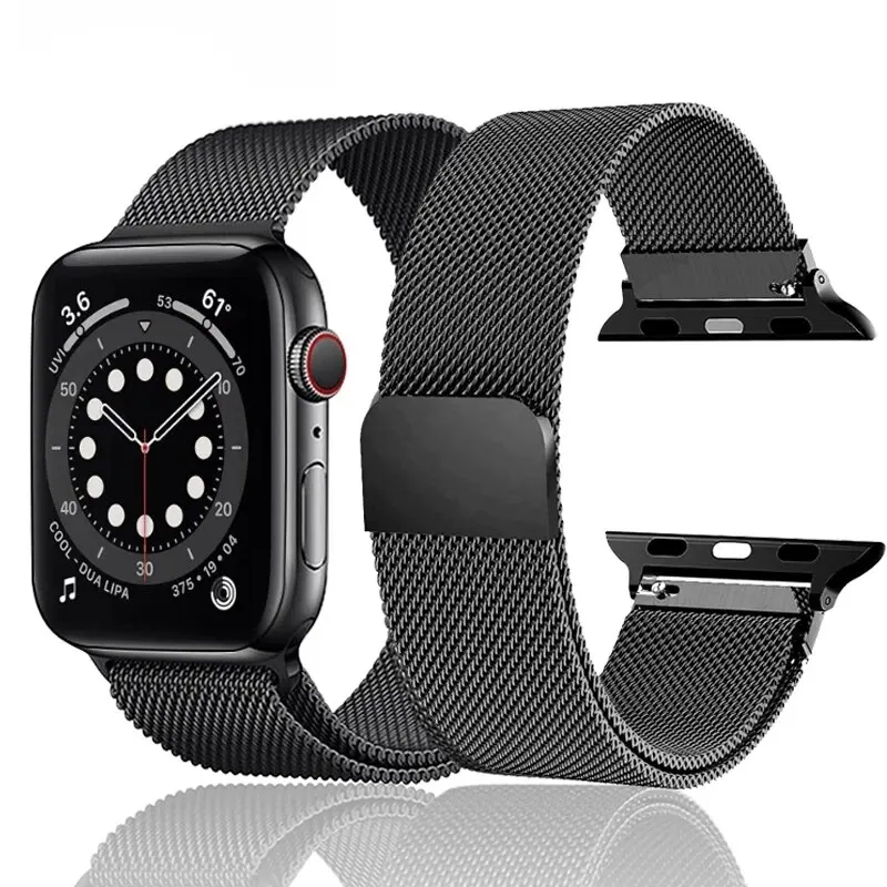 Cinturino ad anello milanese per cinturino Apple Watch 49mm 44mm 40 45mm 41mm Bracciale in metallo acciaio inossidabile Iwatch Serie 10 46mm 42mm Ultra2