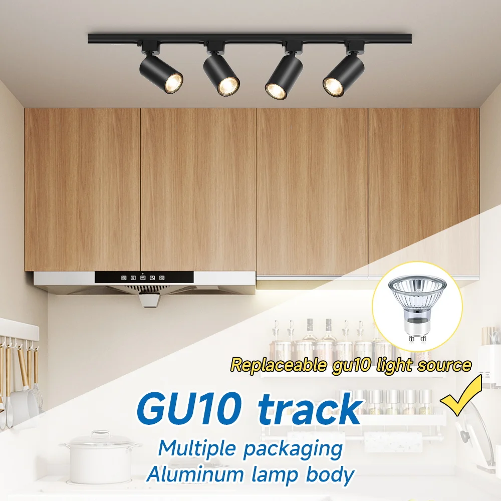 conjunto-completo-de-spotlights-led-com-lampada-gu10-substituivel-para-quarto-cozinha-e-corredor-luminaria-de-teto