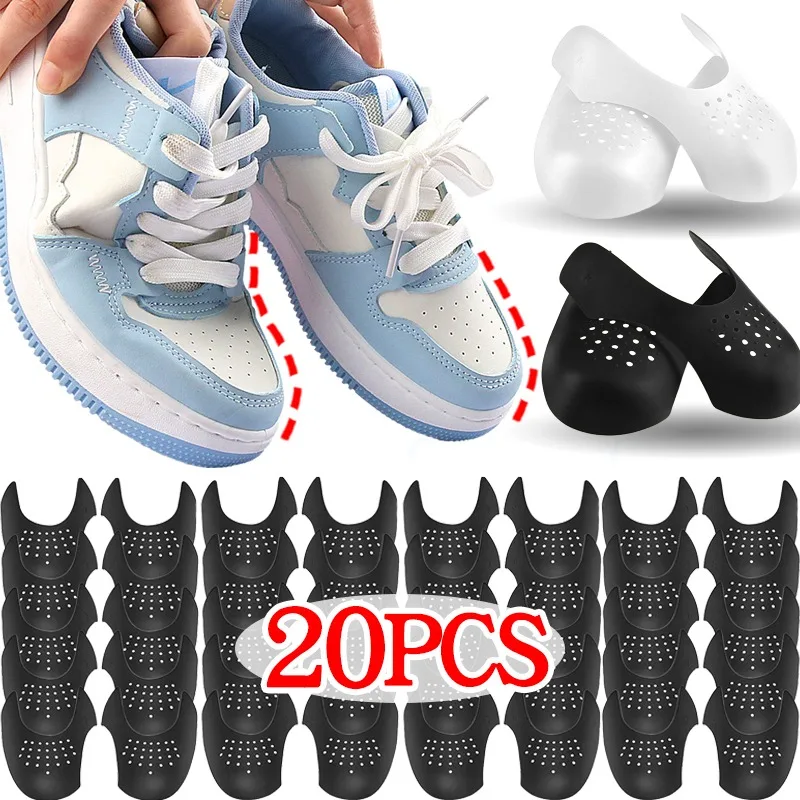 2/20Pcs Schuhe Zehen Schild Anti-falten Sneaker Falten Schuhe Unterstützung Kappe Kappe Sport Schuh Kopf Schutz schild Einlegesohlen Einfügen Pads