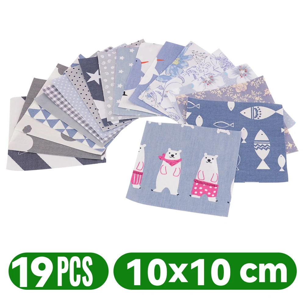 Teramila 100% dünnes Baumwoll gewebe Patchwork für Quilts, zufällige Farbe, kein Wiederholung design Tuch zum Nähen 19-50 teile/beutel 10*10 cm – Detail 10