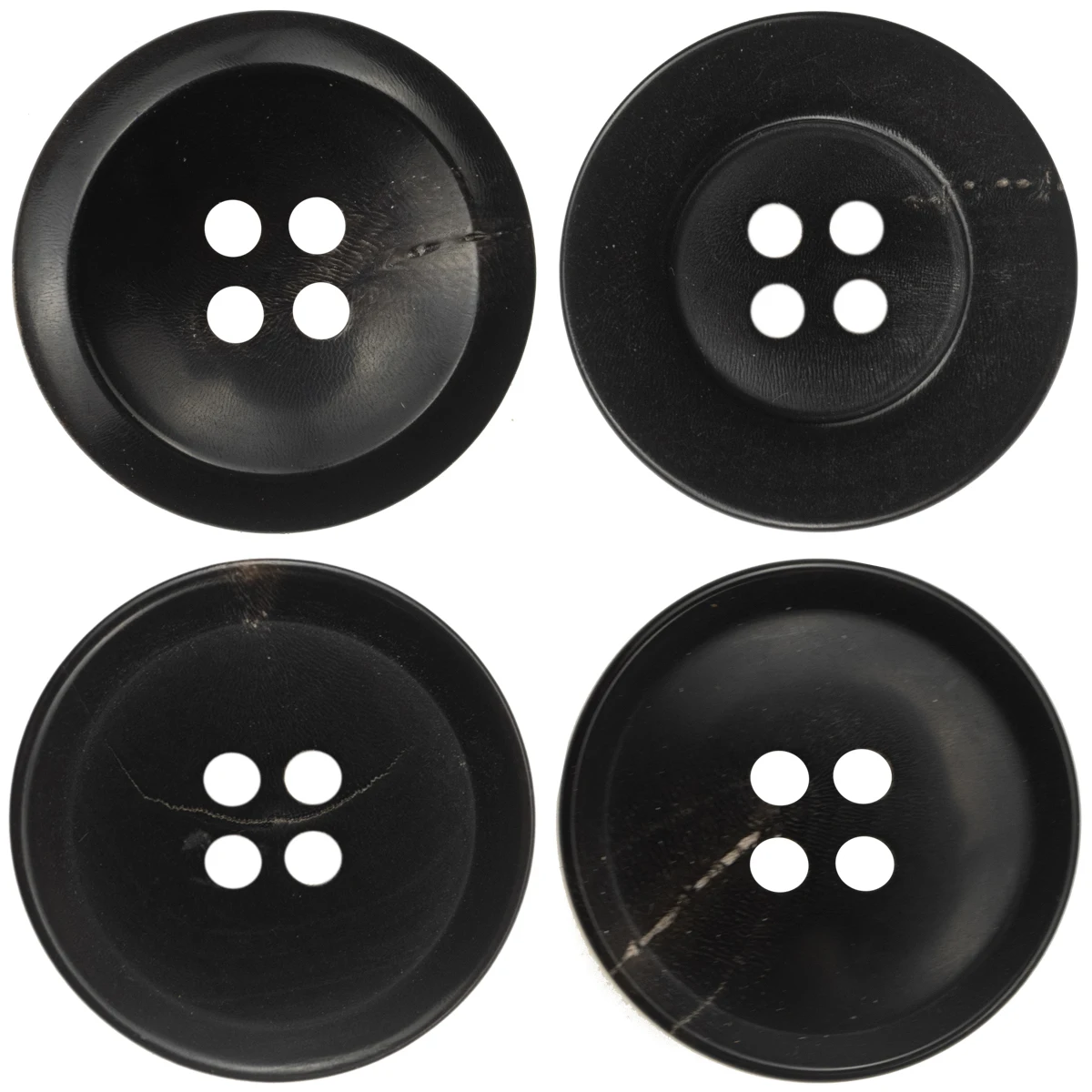 Classic Real Horn Button Set for Suit Jacket Blazer Coat High Quality Wide Rim Natural Buttons for Clothing Multiple Styles