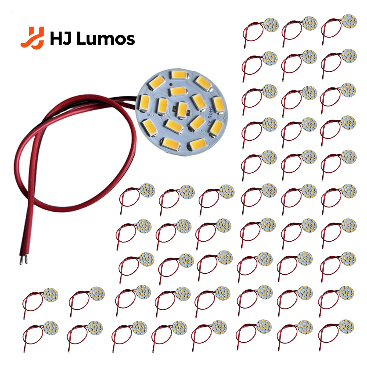 

50 шт. светодиодных ламп G4 круглой формы AC12V-24V, 2W, 5730, 15 светодиодов, для вытяжек, замена галогенных ламп 20W