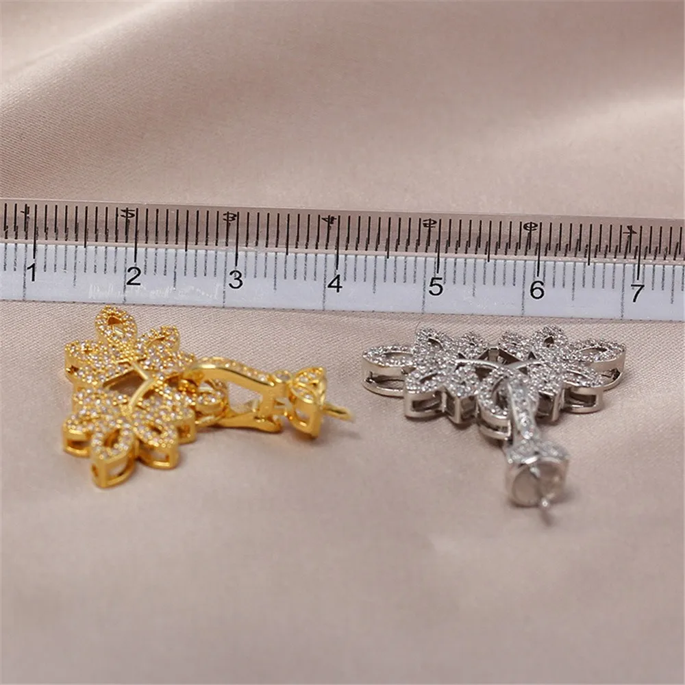 14k Gold Plated Pins Bail Top Drilled Beads End Caps Pendant Charms Connectors for DIY Jewelry Making Pearl Pendant Setting