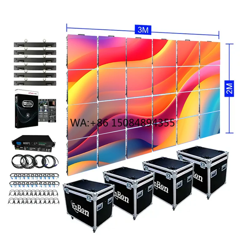 

ENBON Rental LED Display Video Wall Panel Truss Support High Brightness 800-5500nits 3-Year Warranty SMD1212/1515 LEDs