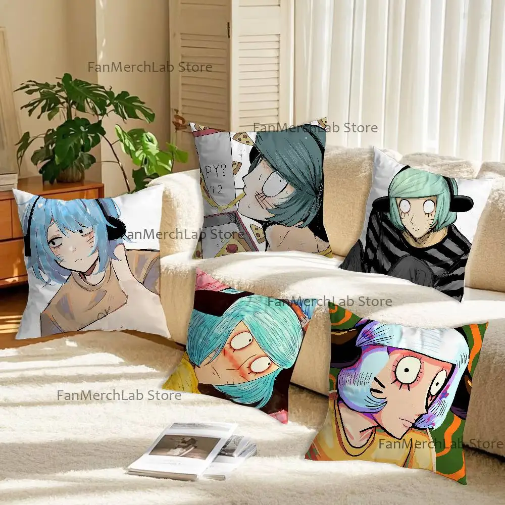 N-Nyon RanfrenS Fanart Pillow Case Plush Fabric Soft Pillowcase Double Sided Print Sofa Cushion Cover Throw