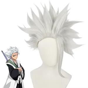 Anime bleach hitsugaya toushirou cosplay traje milenar guerra de sangue arco capitão da 10th divisão preto uniforme cachecol 12 principais vendas capitão yami - №5