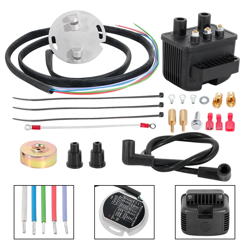 Motorcycle Outboard Pulse Sensor For Single Fire Programmable Ignition Coil Kit For Evo Big Twin XL 1970-2003 53-660