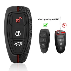 Silicone Car Key Case For Ford Puma Grand C Max Focus Mondeo Kuga Fiesta Ecosport Transit Kuga Silicone Remote Key Case