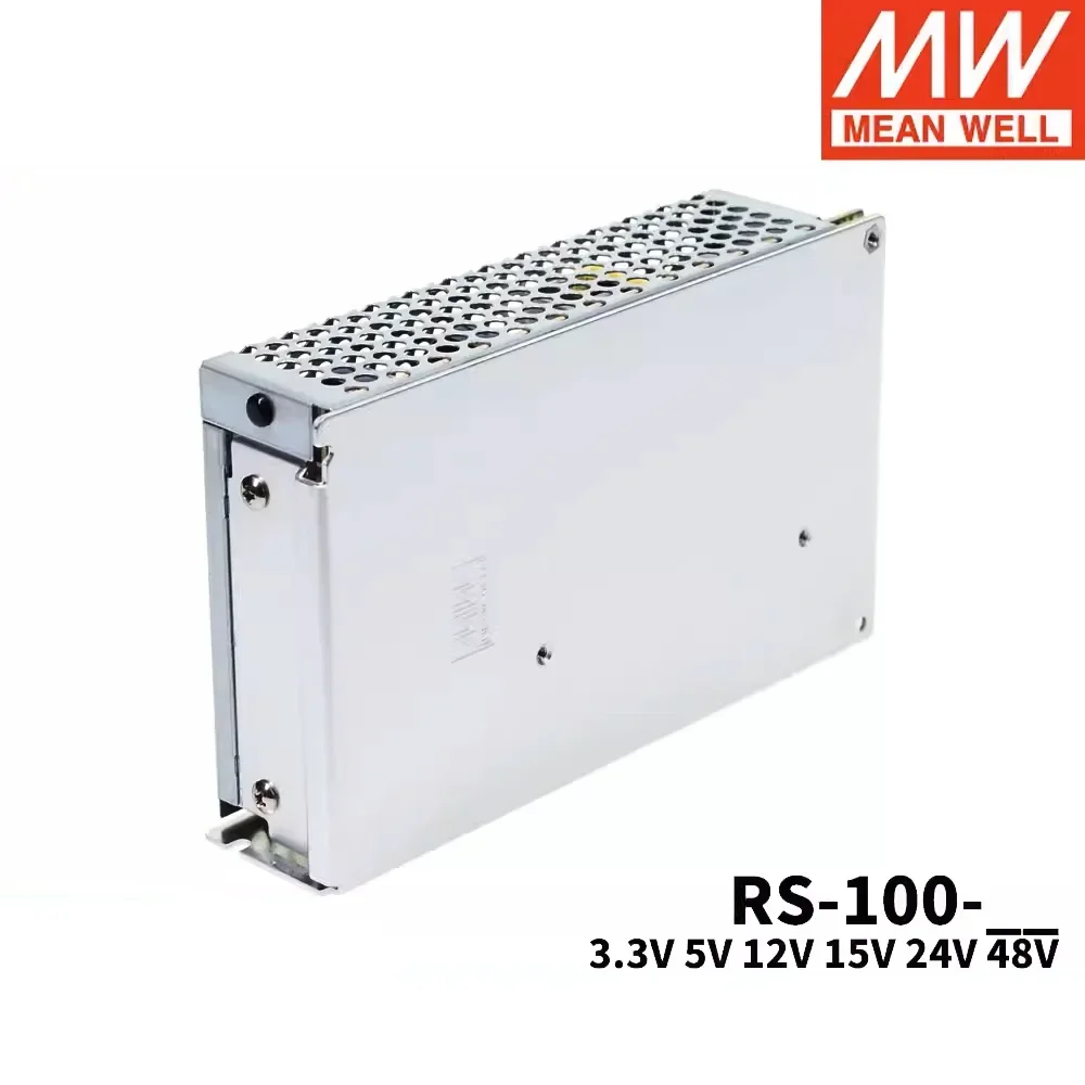 MEAN WELL RS-100 RS-100-5 RS-100-12 RS-100-15 RS-100-24 RS-100-48 100W Single Output Switching Power Supply