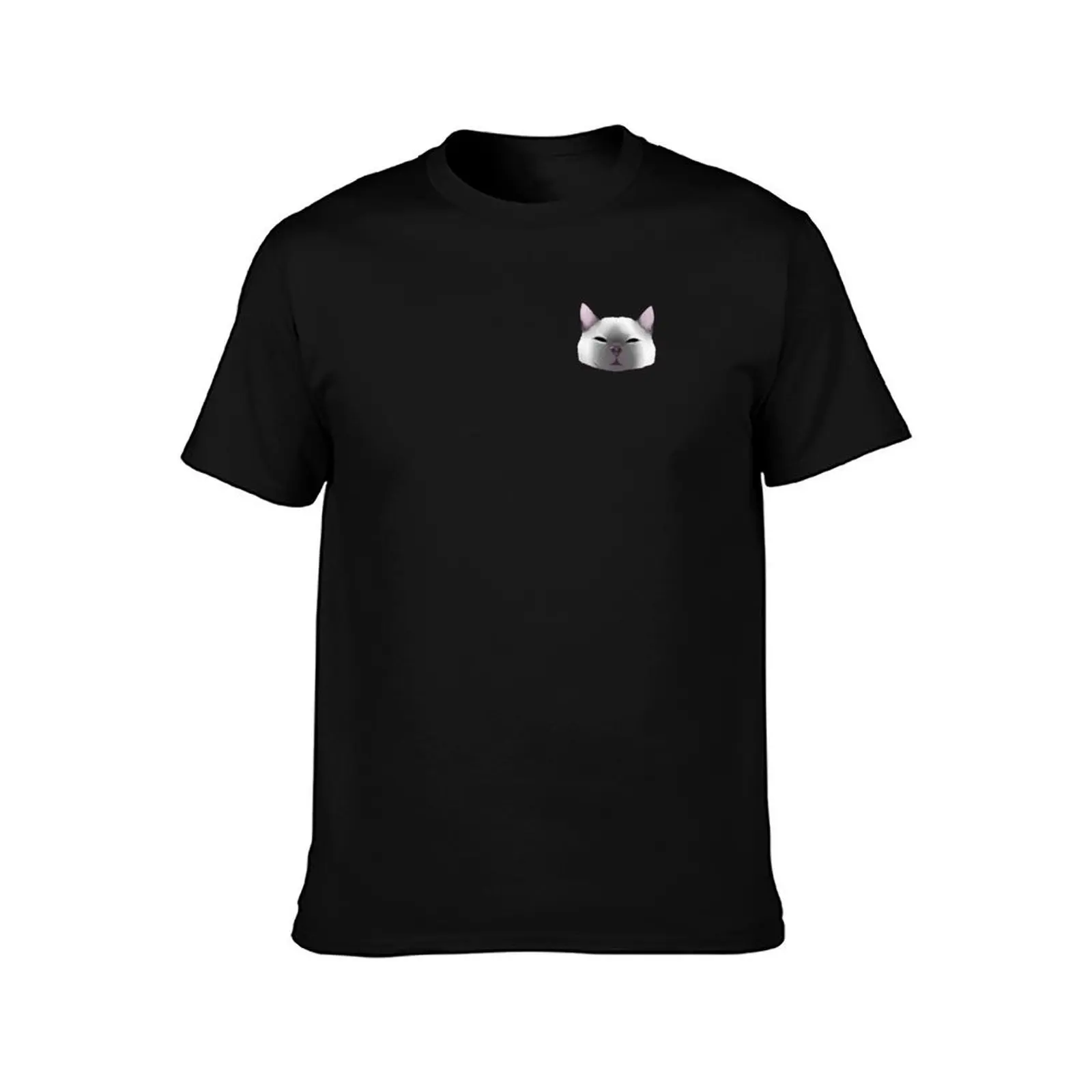 Enchanting Gray Siamese Cat Illustration T-Shirt Moisture Wicking Athletic T-Shirt