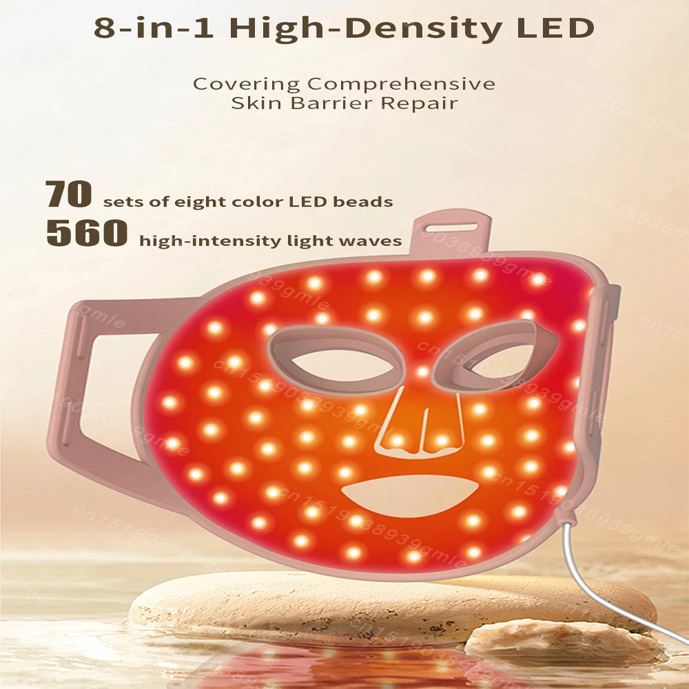 LED Photon Beauty Infrared Mask Instrument USB Electronic Mask Rejuvenation Lightens Fine Lines Brighten Skin Tone Repair Skin