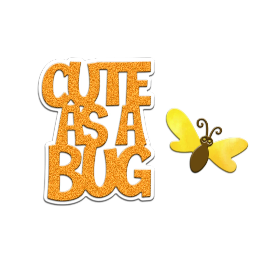 MangoCraft Cute As A bug Bee Cutting Dies DIY Scrapbooking Supplies Metal Dies Knife Mold For Card Making Albums Crafts Decor