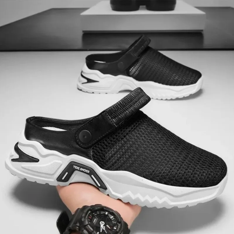 

High Quality Summer Breathable Sandals Net Surface Beach Shoes Leisure Hollow Wear-resistant Shoes Slip-On Comfortable Sneakers