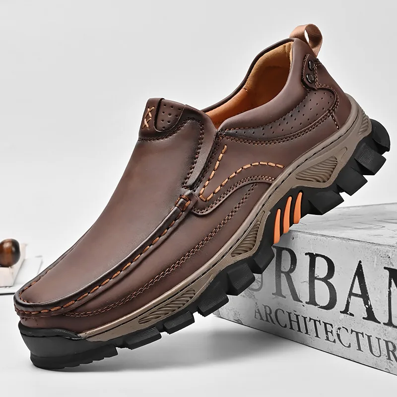 

Men's Shoes Retro Leather Loafers Fashion Comfort Casual Shoes for Men Autumn Breathable Driving Shoes Travel Climbing Footwear