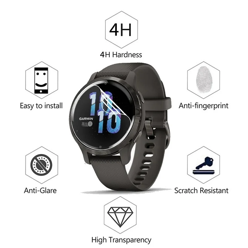 Full Hydrogel Protective Film For Garmin Vivoactive 5 4 4s 3 Garmin Venu 2 Plus 2s 3 3s Screen Protector Protection Cover Foil