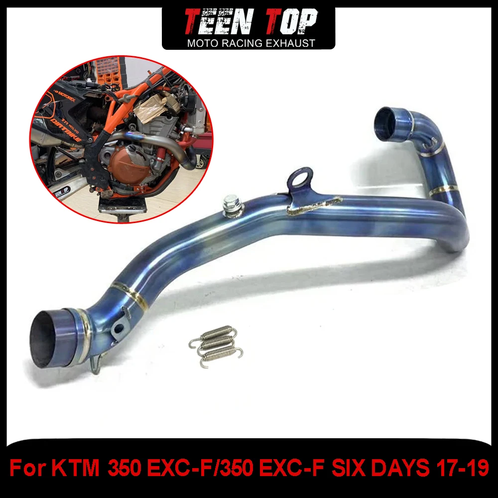 

Offroad Bike Exhaust Front Link Pipe For KTM 350 EXC-F 350 EXC-F SIX DAYS Exhaust Elbow Connection Pipe Titanium 350 exc-f 17-19