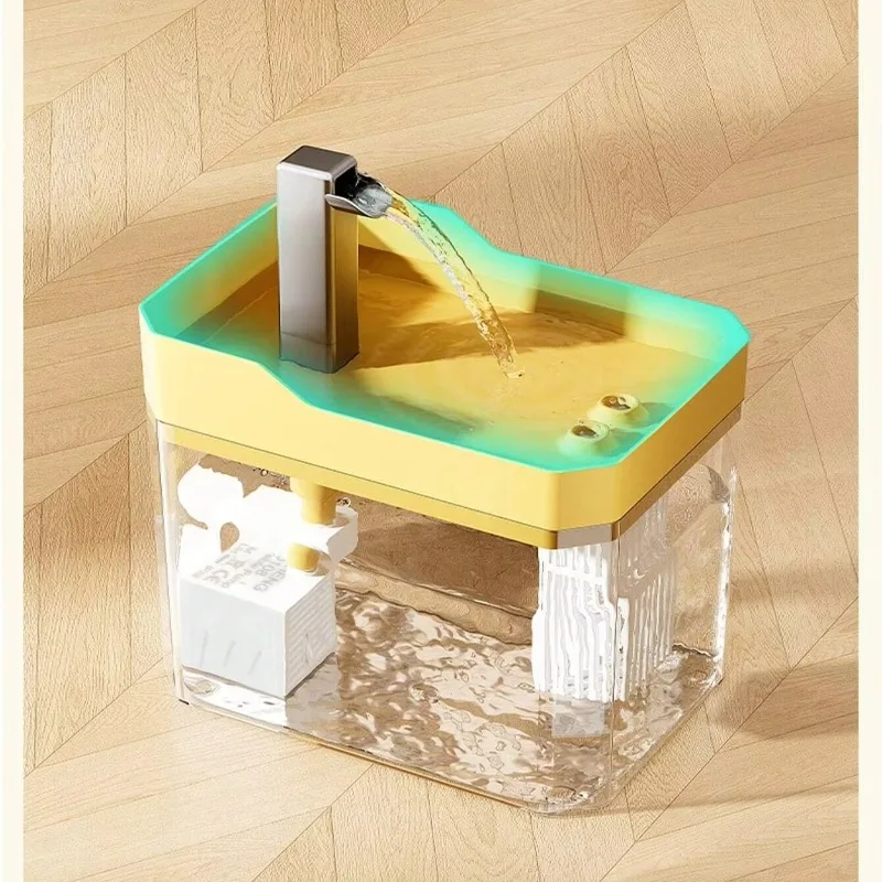 Cat Water Fountain Transparent Automatic Filter Drinker Anti Dry Burning Recirculation Pump Pet Water Dispenser