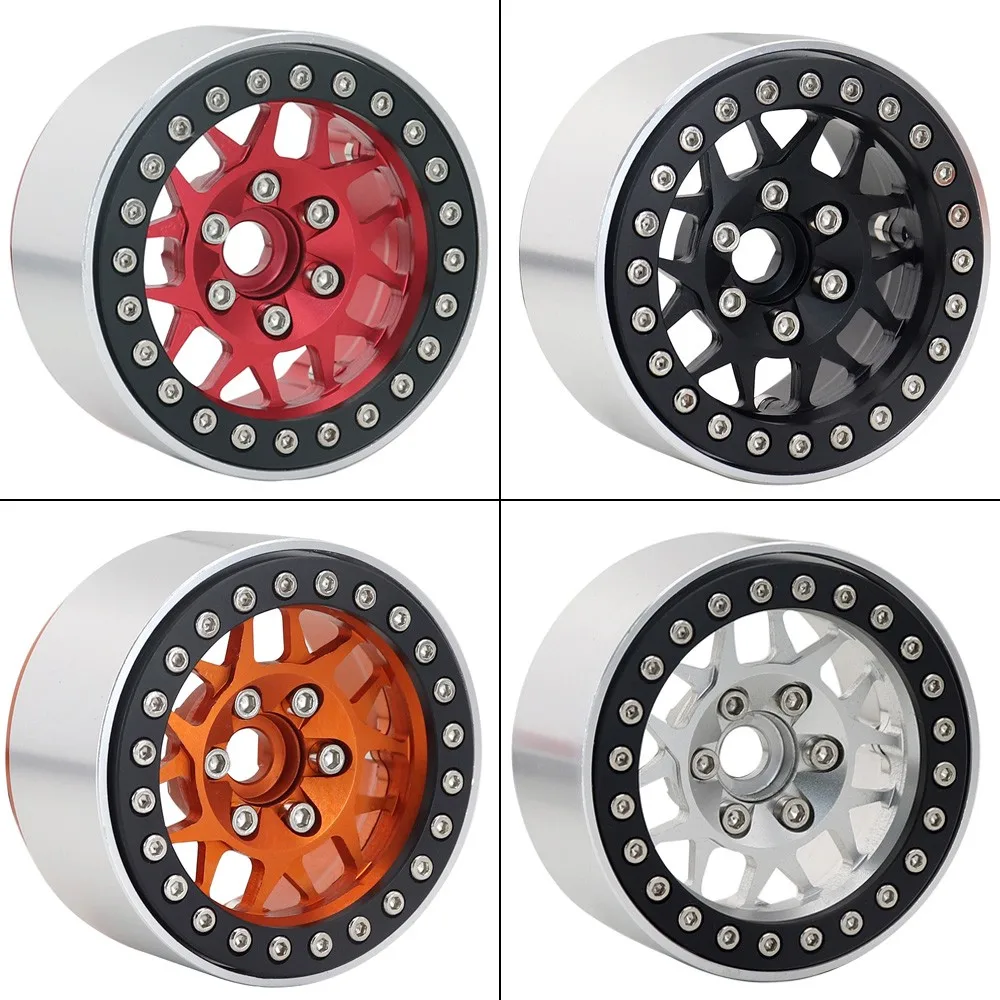 

For 1/10 Rc Crawler Axial Scx10 Axi03007 Yikong Trx4 Redcat D90 4pcs 1.9 Metal Beadlock Hole Wheel Hub Rim