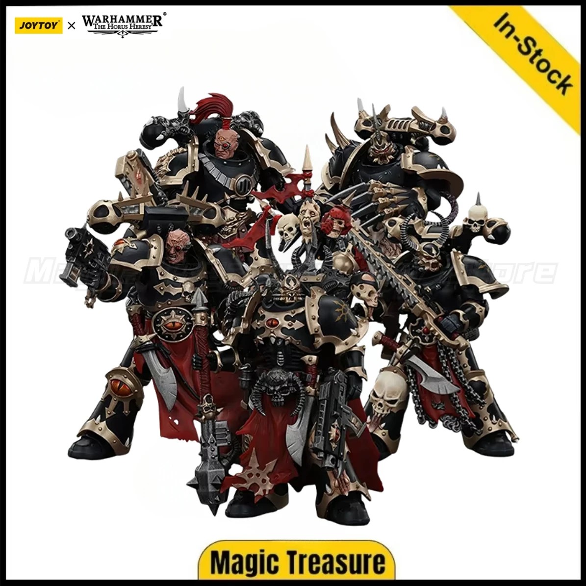 

【В наличии】 JOYTOY Warhammer 40K 1/18 Фигурка Хаос Космическая морская пехота Черный легион Выбранный чемпиона Аниме Фигурки Игрушки Модель