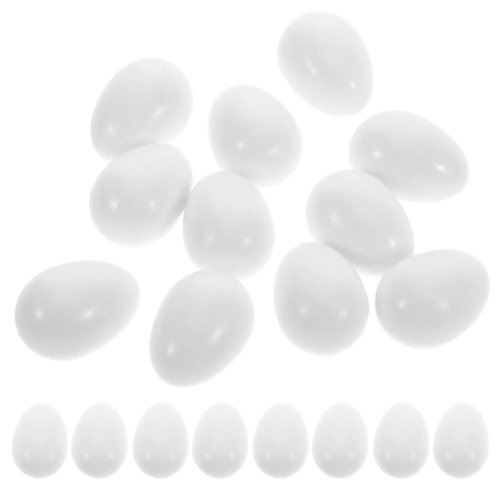 

30pcs White Solid Plastic Parrot Egg Fake Bird Egg for Pigeon Breeding Tools Artificial Pigeon Egg Decoy for Nest Management and