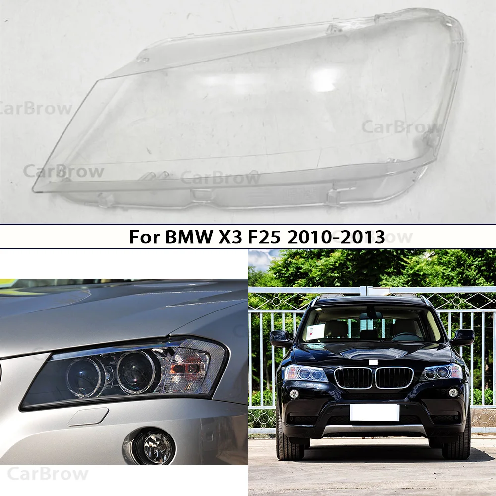 

Крышка фары, сменная оригинальная линза для BMW X3 F25 2010 2011 2012 2013, корпус передней фары, прозрачный абажур, маска