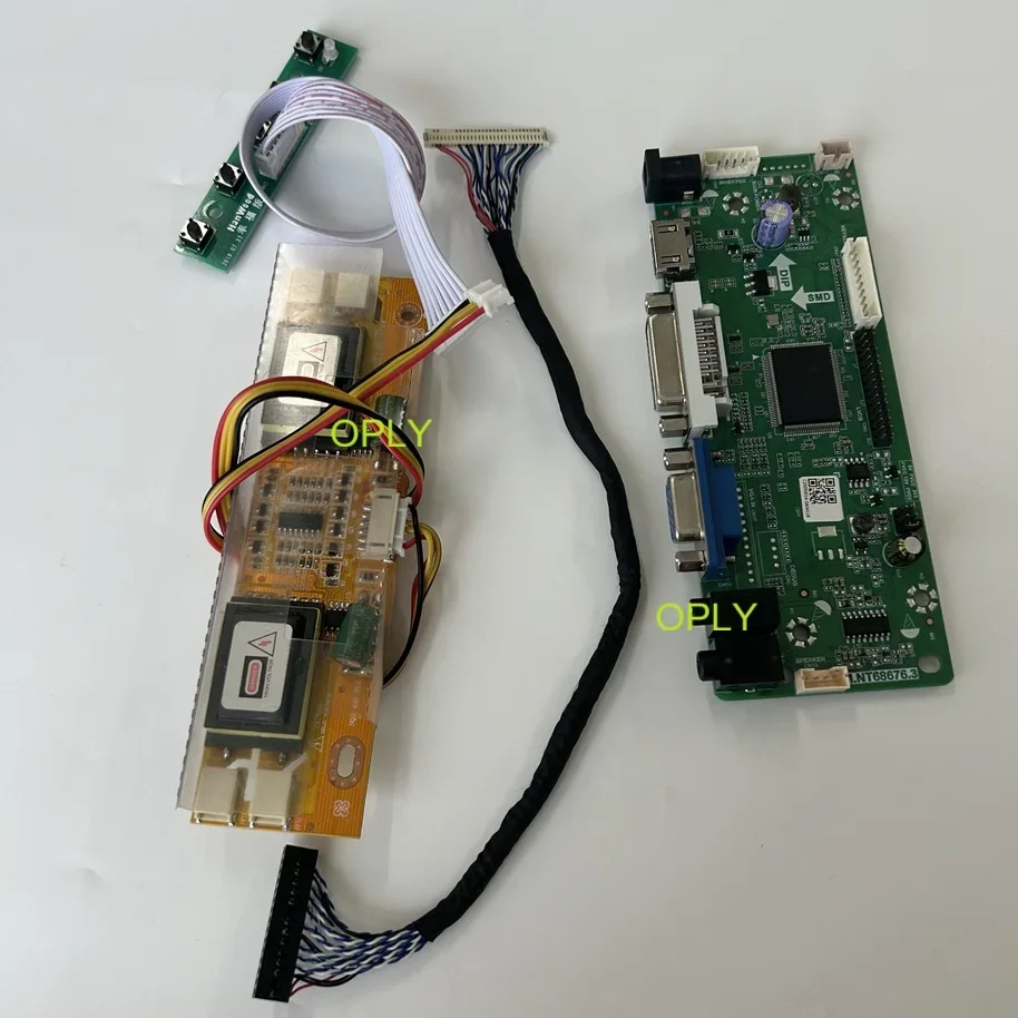 HDMI-compatible M.NT68676  DVI VGA LVDS controller board kit for M201EW02 M201EW02 VB/V8 20.1