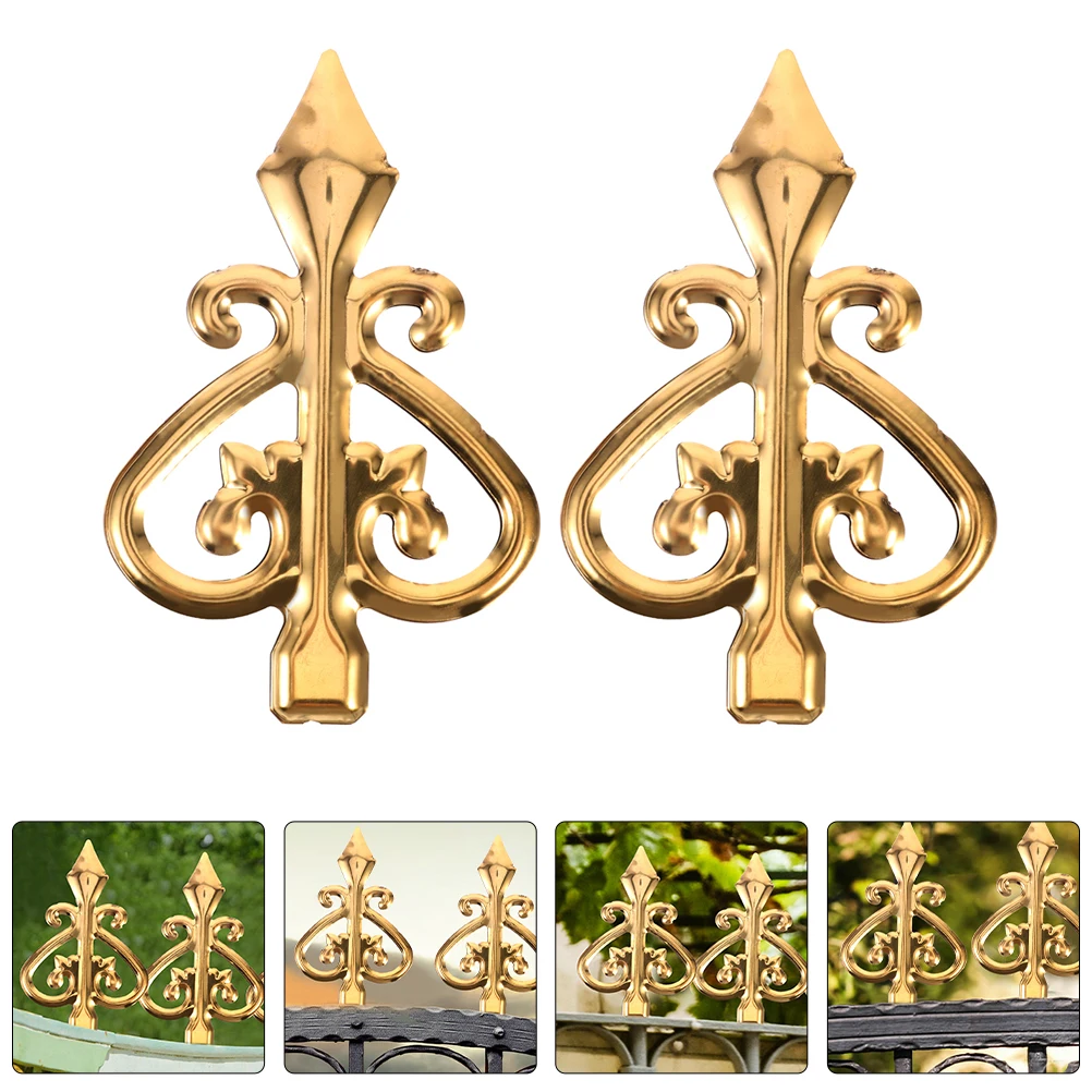 

2Pcs Easy Install Fence Finials Aluminum Alloy Decorative Toppers for Garden Yard and Pet Safety Landscape Fencing