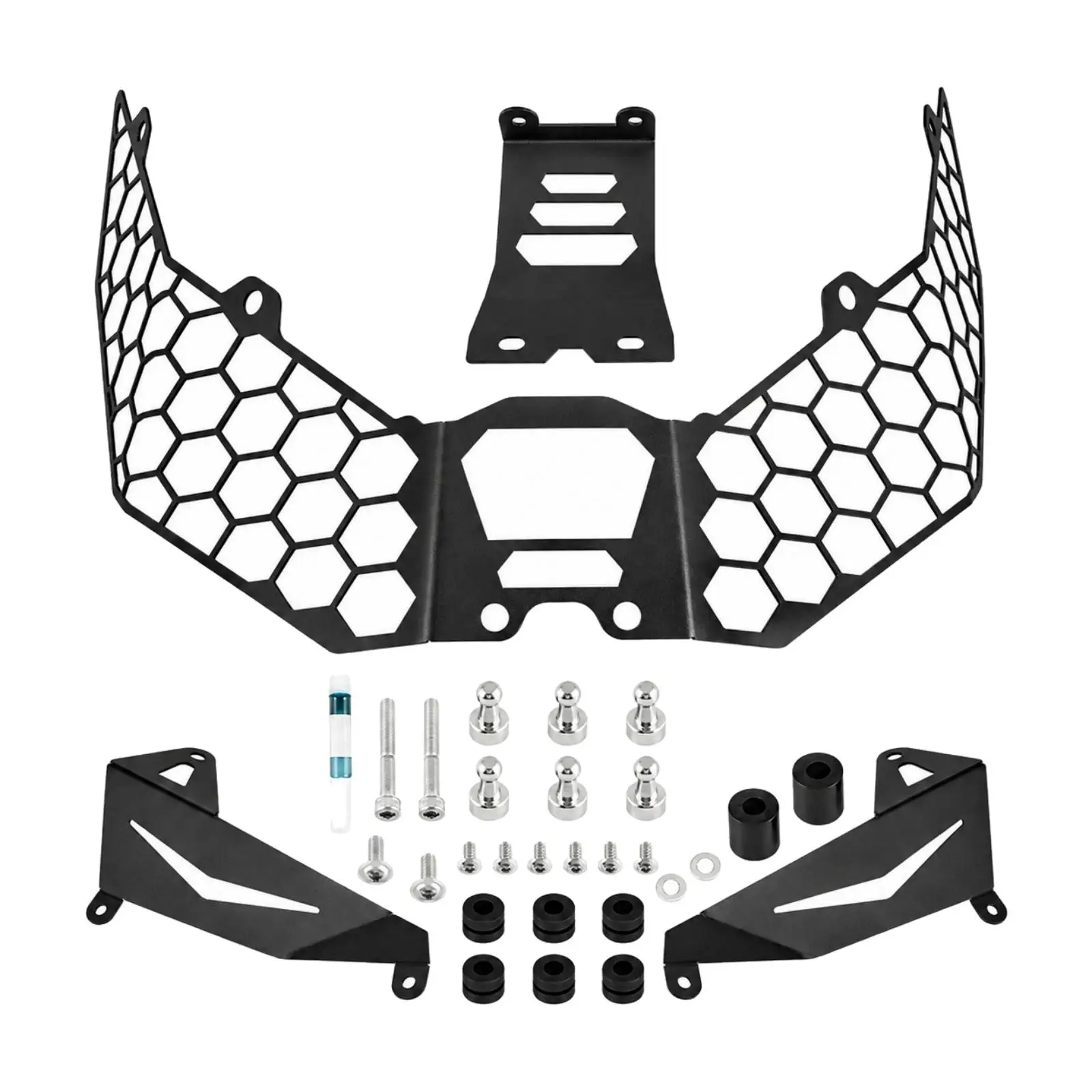 Motorcycle Model-Specific 368G Headlight Guard Rust-Resistant Honeycomb Mesh Headlight Guard Easy to Install Motorbike Light