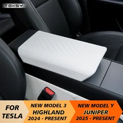 Per Tesla Modello 3 Highland 2024 TPE Custodia morbida Car Center Console Bracciolo Coperchio Auto Bracciolo Centrale Box Pad Copertura Accessori