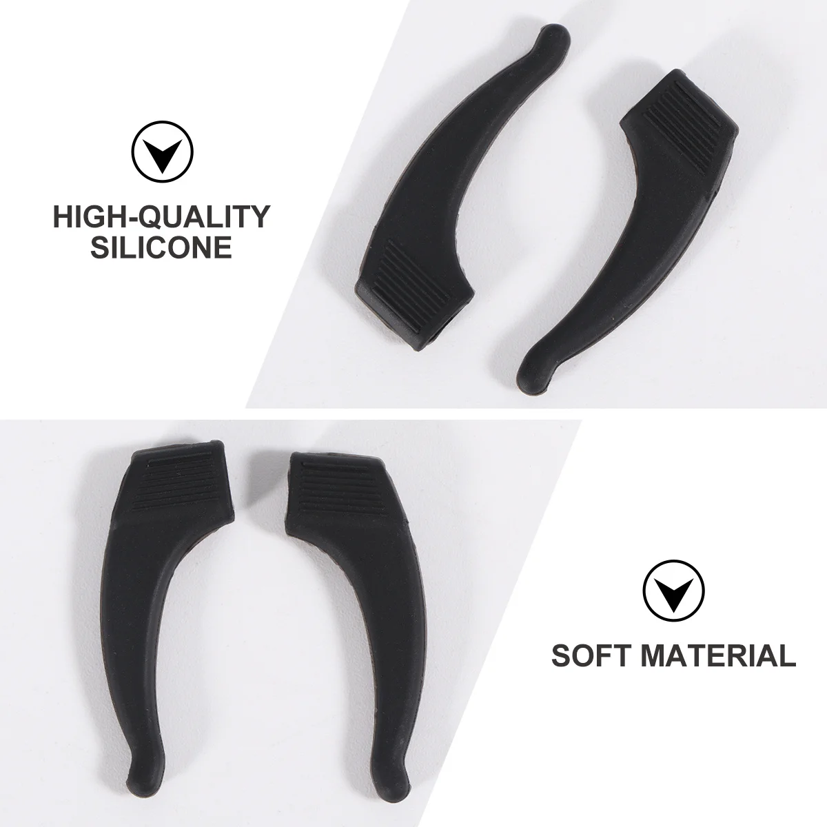 

10Pairs Anti-Slip Silicone Ear Hooks Glasses Leg Sets Eyeglasses Non-Slip Holders for Running Climbing Outdoor Sports Children