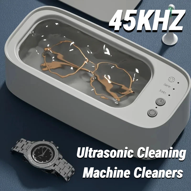 Ultrasonic Cleaning Machine Cleaners 45KHZ 360 Degree Multi Function with 500ML Sink for Eyeglass Braces Comb Razor Makeup Brush