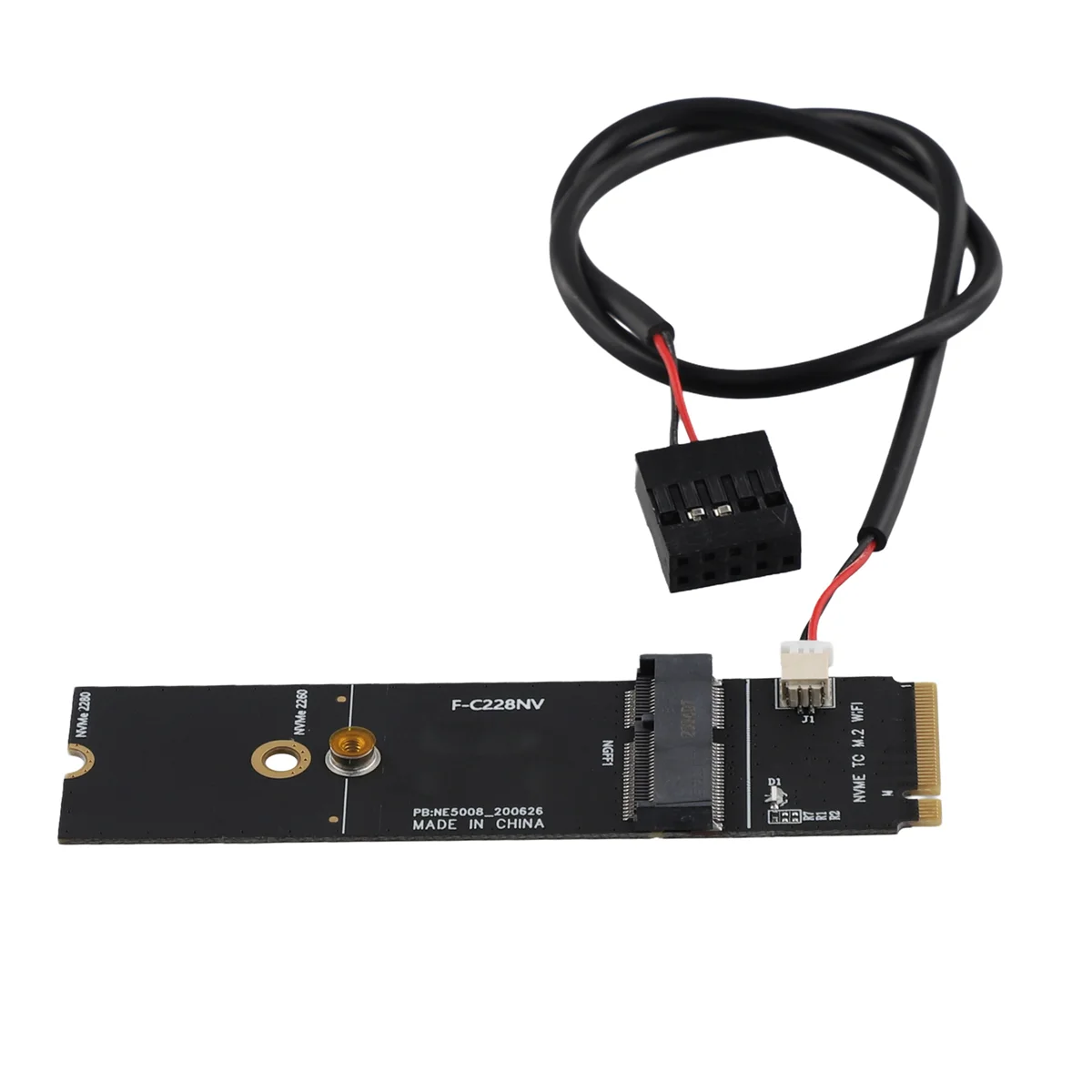 Wireless M.2 A+E Key Slot to M.2 M Key Wifi Bluetooth Adapter for AX200 9260 Bcm94352Z Card NVMe PCI Express SSD Port