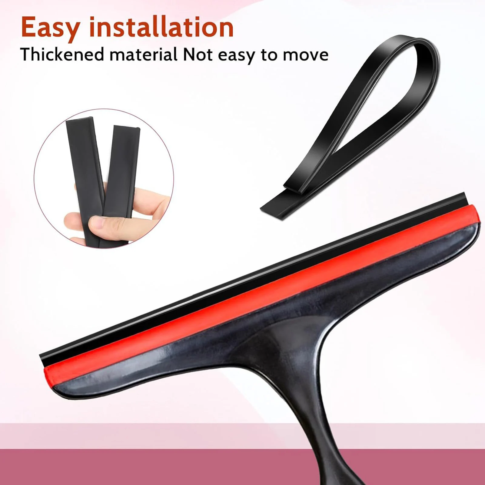 2PCS Household Rubber Squeegee Easy Installation Not Easy Move Strip for Auto Window Tinting Car Windshield PR Sale