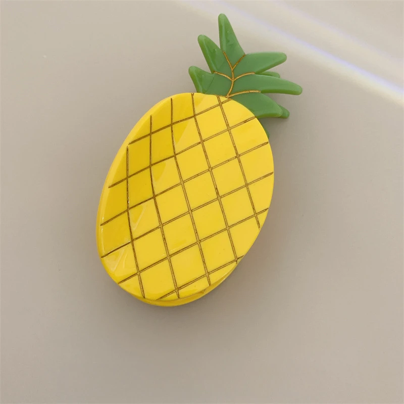 Duo shang neuen Stil niedlichen Obst Ananas Acetat Haar Klaue Licht Luxus umwelt freundliche Klaue Clip für Frauen Mädchen Haarschmuck