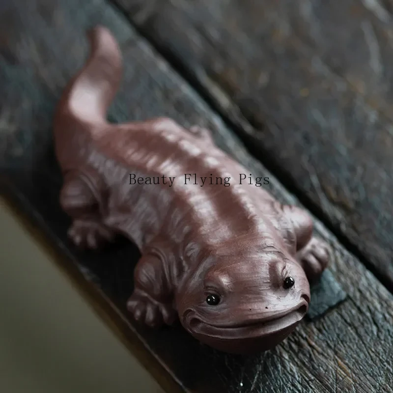 Yixing, China Sculpture Purple Clay Tea Pet Creative Fish Shaped Tea Carving Crafts Tea Set Decoration
