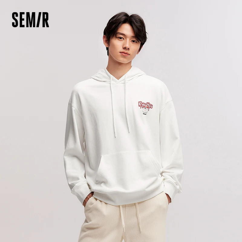 Мужская толстовка с капюшоном Semir, новинка зимы 2025 года, одинаковая толстовка с капюшоном для пары кампуса