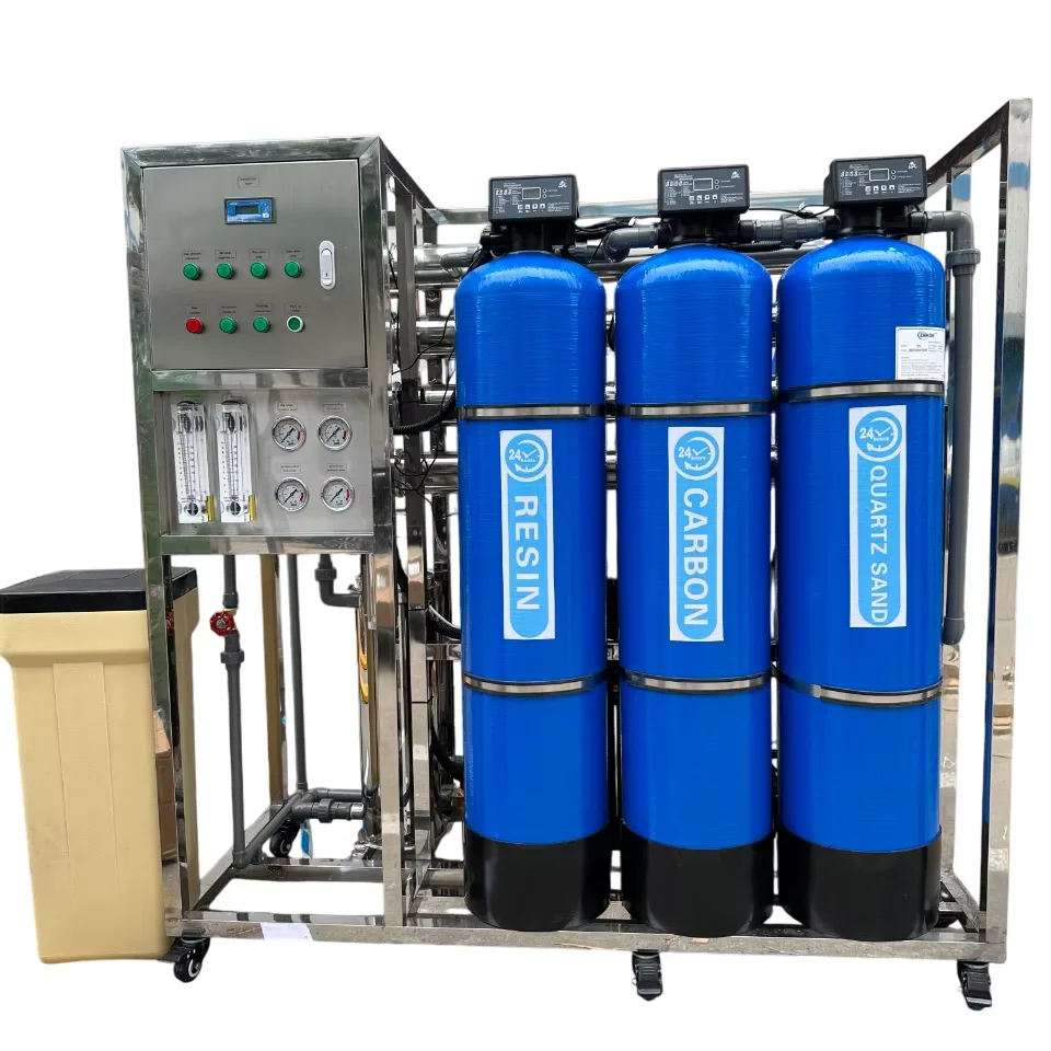 500L/1T/2 T/H Automatic Water Softener Single/double Stages RO Ro Pure Water Filling Machine Purifying Water Machine Automatics