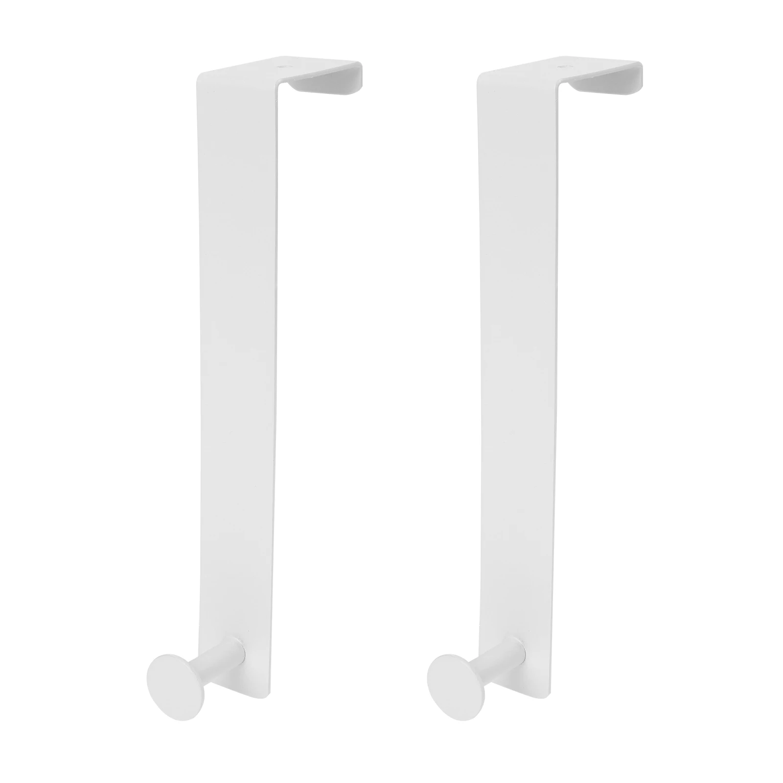 

2pcs Stainless Steel Hooks Heavy Duty Over Door Glass Hangers White Metal Bathroom Clothes Hook Z Shaped Door Back Hook Towel