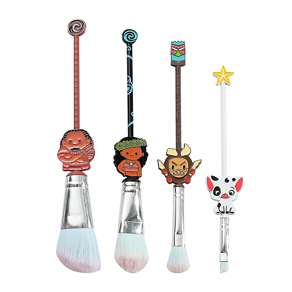 Brocha de maquillaje Moana de la serie Disney, brochas de maquillaje suaves y esponjosas de Moana de dibujos animados, regalos de juguetes navideños para niñas