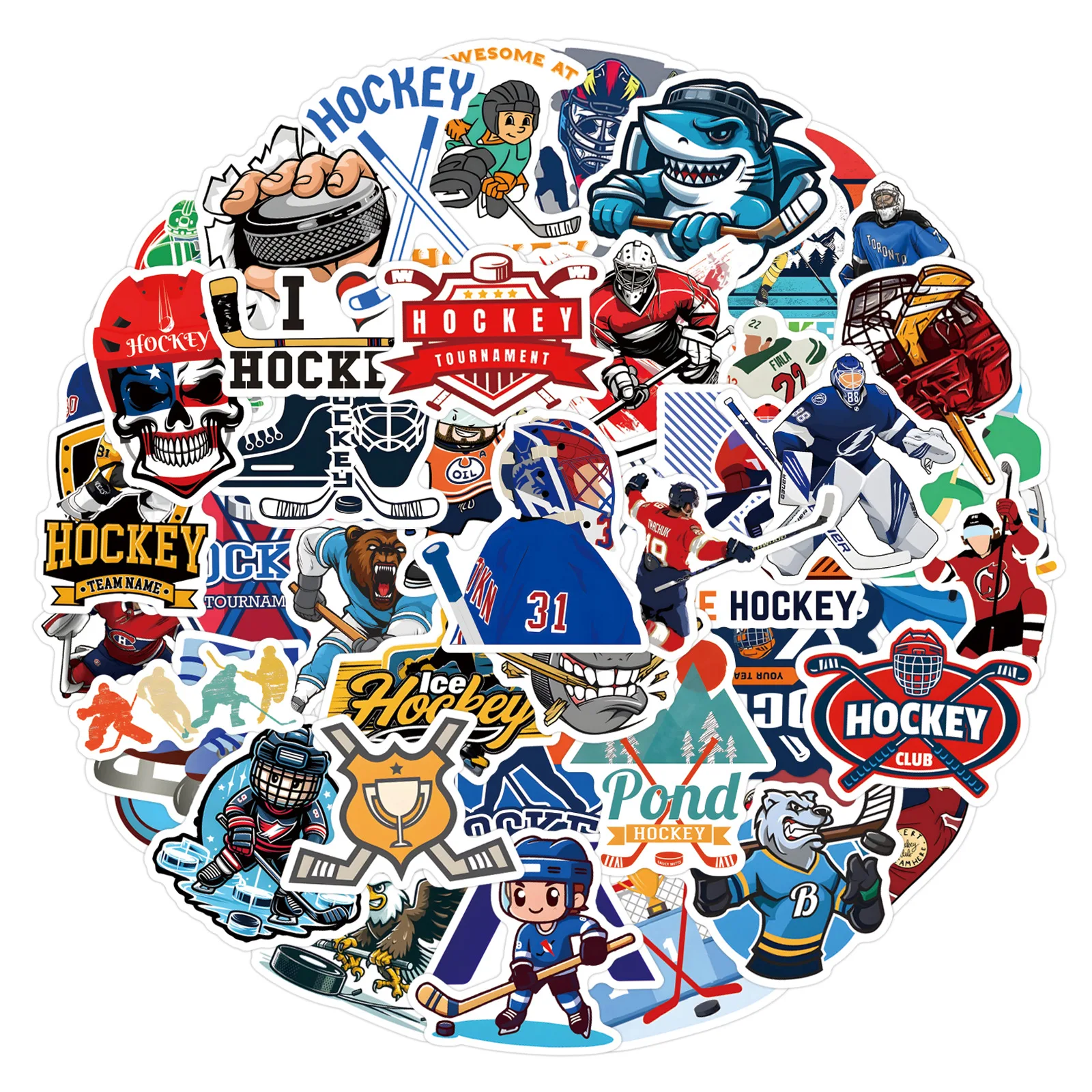 

55/110PCS Sports Ice Hockey Cartoon Stickers Personalized Cool DIY Refrigerator Laptop Scrapbook Waterproof Graffiti Decal Toys