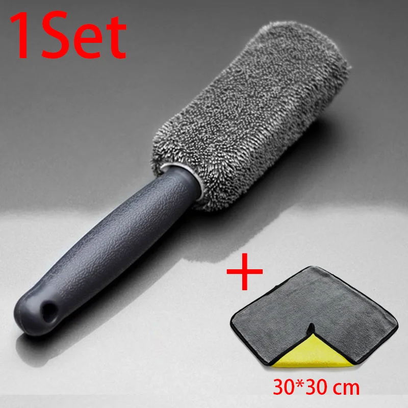 Tragbare Mikrofaser Rad Reifen Felge Pinsel Set Auto Rad Waschen Reinigung für Auto Waschen mit Kunststoff Griff Auto Waschen Reiniger Werkzeuge