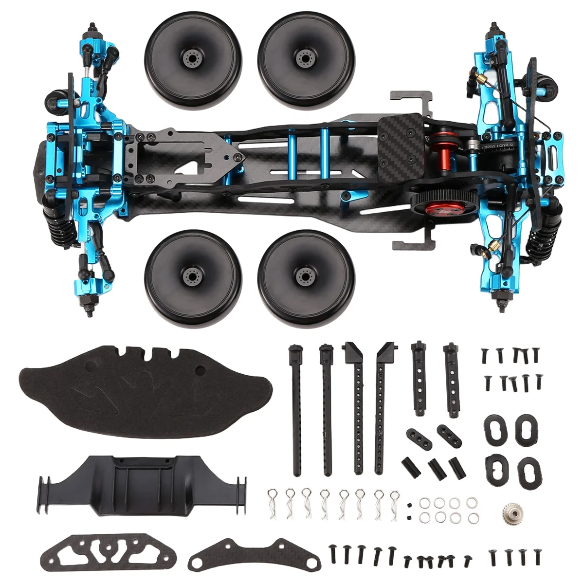 DIY RC Car Center Drive Drift Racing Frame 1/10 D5S RC Car Carbon Fiber Frame DIY KIT High Speed Racing Model