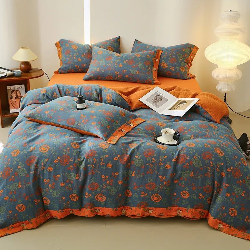 

New Double-layer Yarn Four-piece Set 100% Cotton
