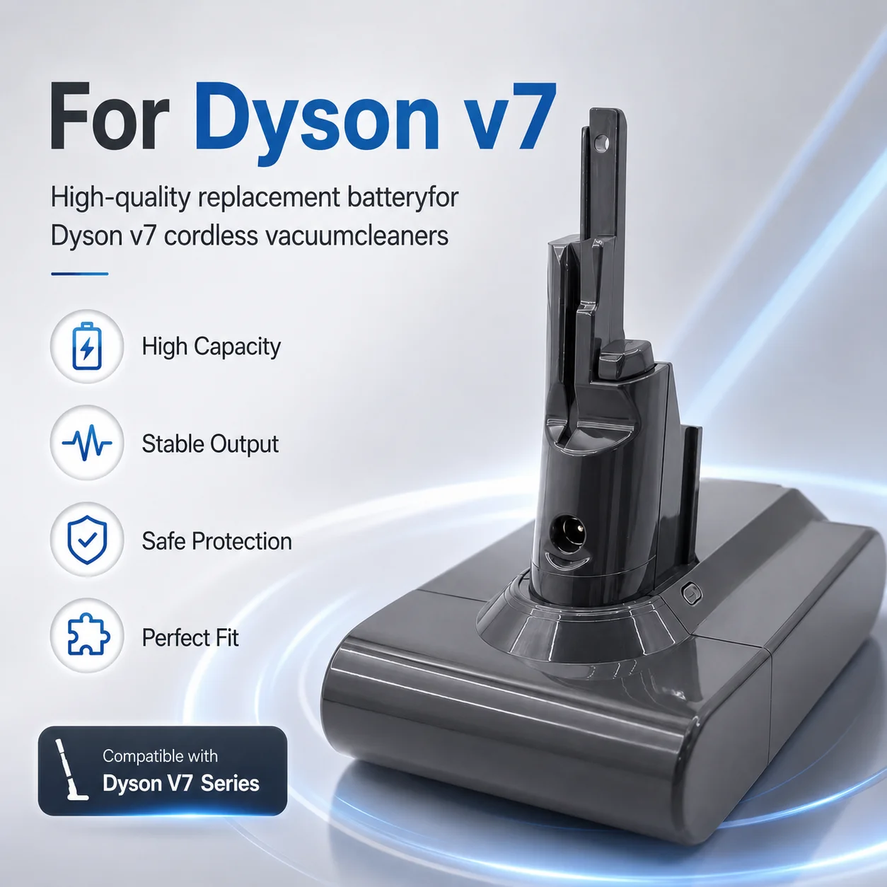 

21.6V 16800mAh/28000mAh Replacement Battery for Dyson V7 Fluffy Animal Motorhead Absolute SV11 225403 229687 Vacuum Cleaner