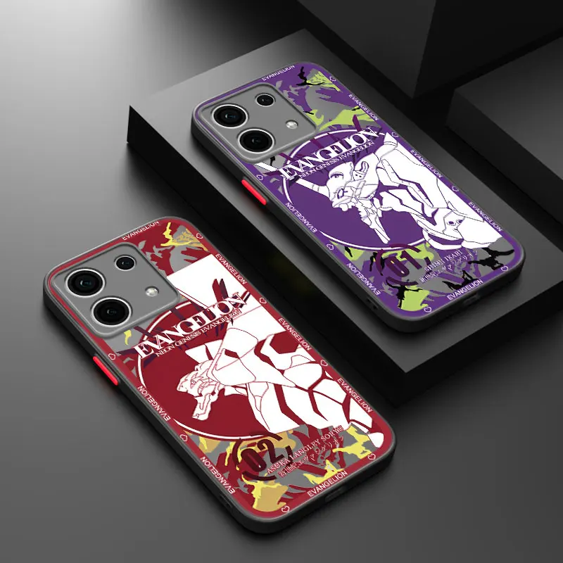 Anime Shinji Ikari-EVA Frosted Translucent Phone Case For Redmi 9A 9C 9i 9T 10 Prime 10C K30 K40 S K20 Pro Gaming Plus