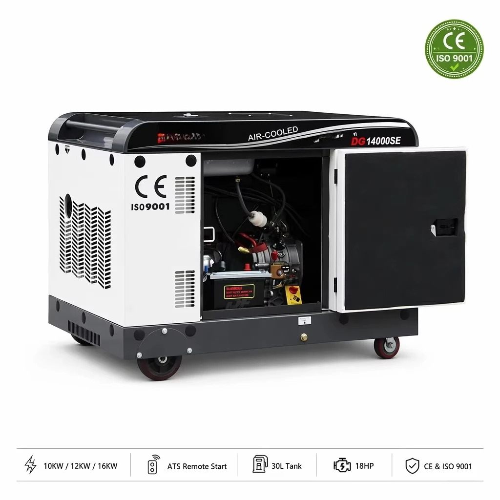 Wholesale 10KW 12KW 16KW Silent Diesel Generator Set ATS Automatic Conversion Remote Start CE EPR E-mark 220/240V 50/60