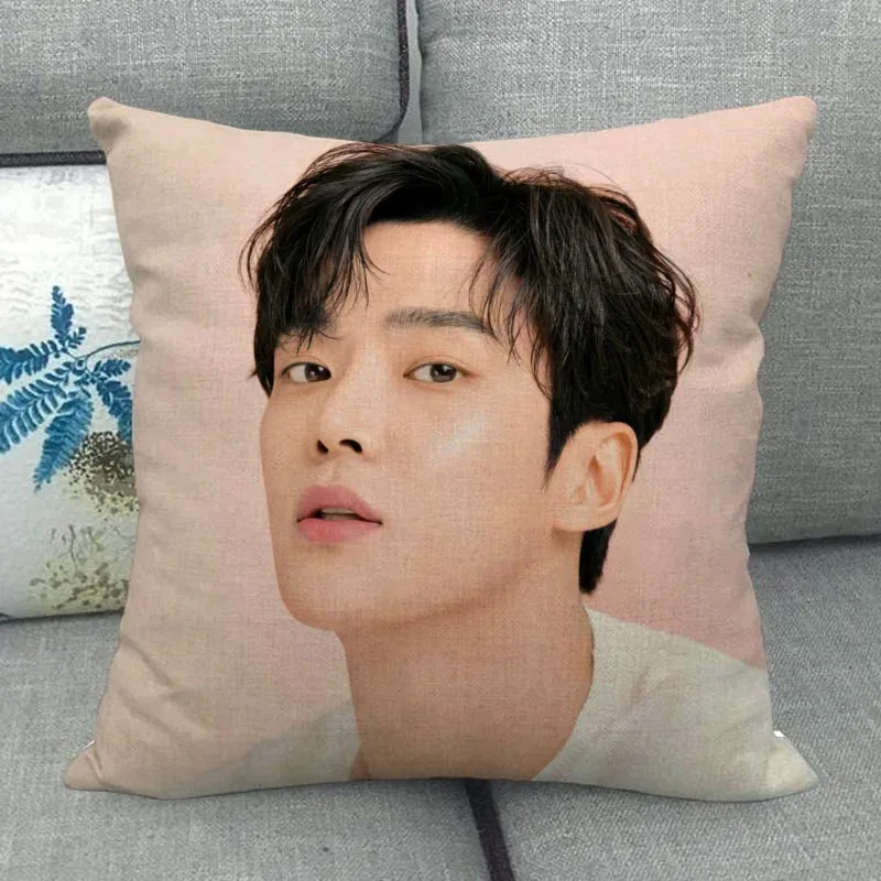 Custom ROWOON Pillowcase Wedding Decorative Cotton Linen Pillow Case For Home PillowCover 45X45(One Sides)