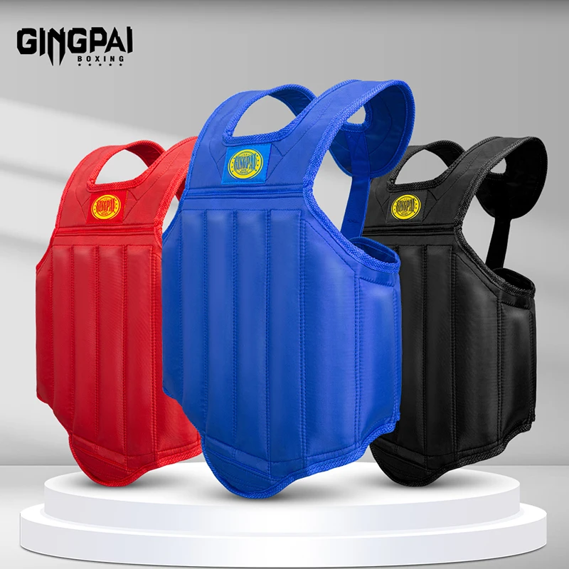 Chest Guard Boxing MMA Kickboxing Body Vest Protector Martial Arts WTF Reversible Rib Shield Taekwondo Target Training Uniform